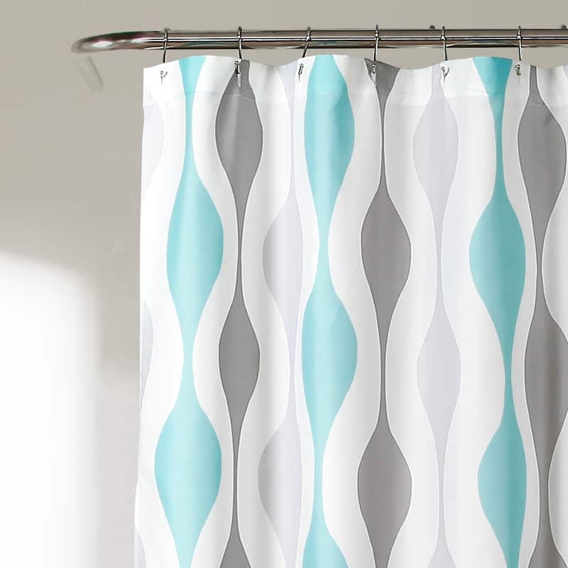 Lush Decor Mid Century Geo Shower Curtain