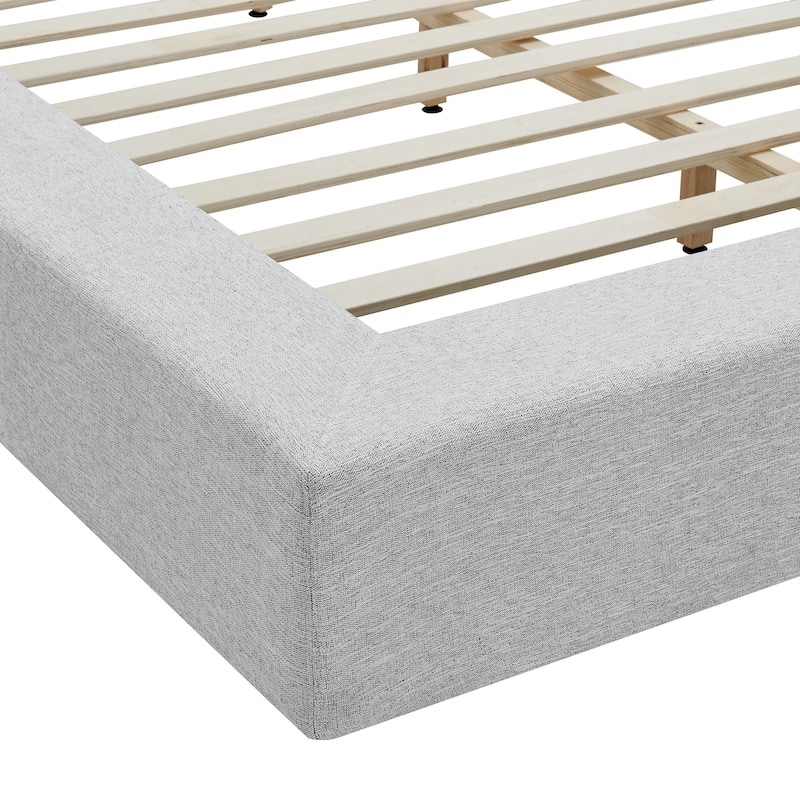 Luma Chenille Upholstered Platform Bed Frame