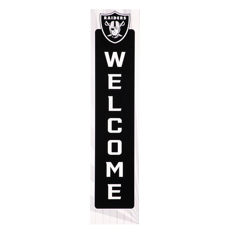 47" Porch Leaner Welcome Wall Sign, Las Vegas Raiders - Black