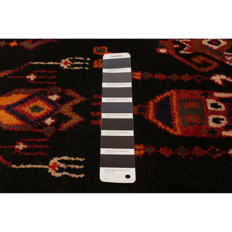 ECARPETGALLERY Hand-knotted Konya Anatolian Navy Wool Rug - 3'8 x 12'7