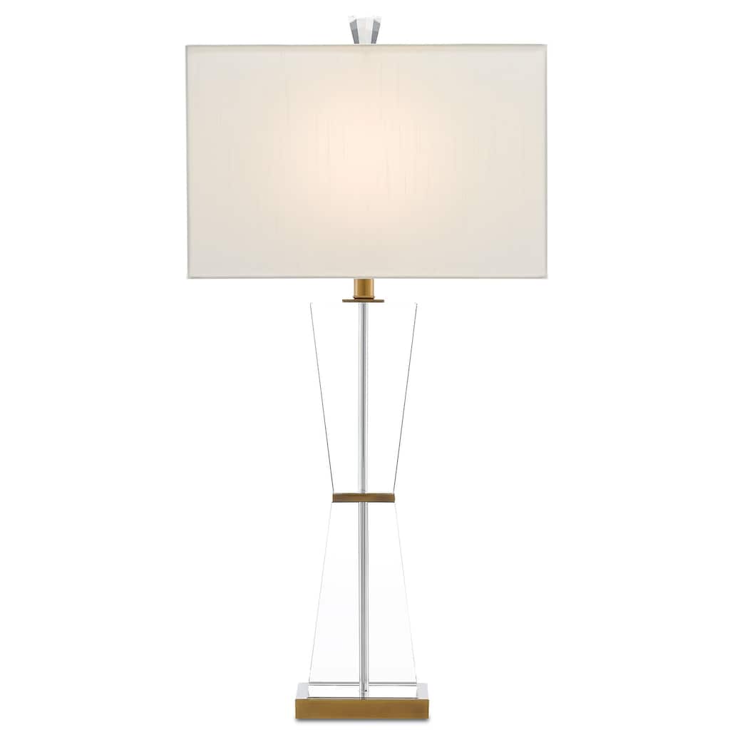 Currey & Company Laelia Clear Table Lamp - 34"h x 17"w x 10"d