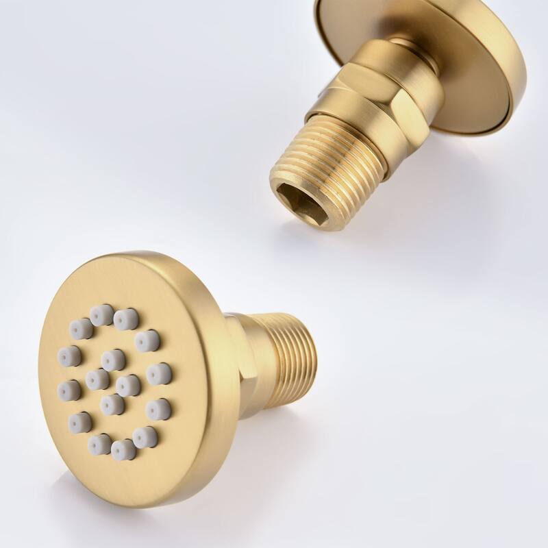 Brushed Gold Shower System with Handheld and 4 Body Sprays