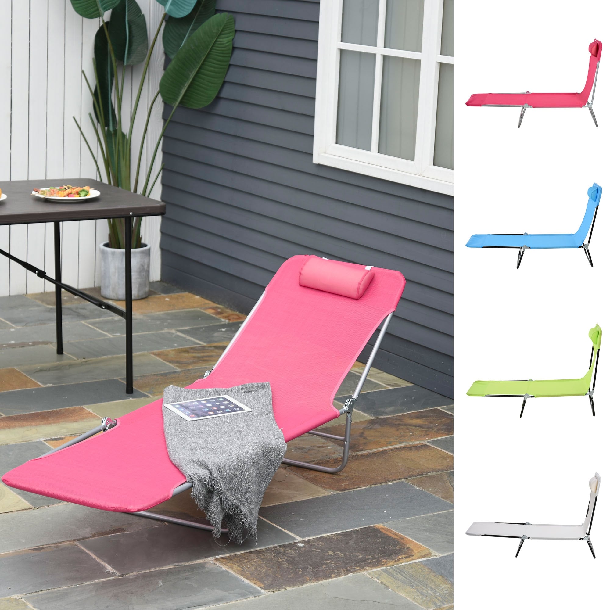 Folding Outdoor Chaise Lounges Bed Bath Beyond