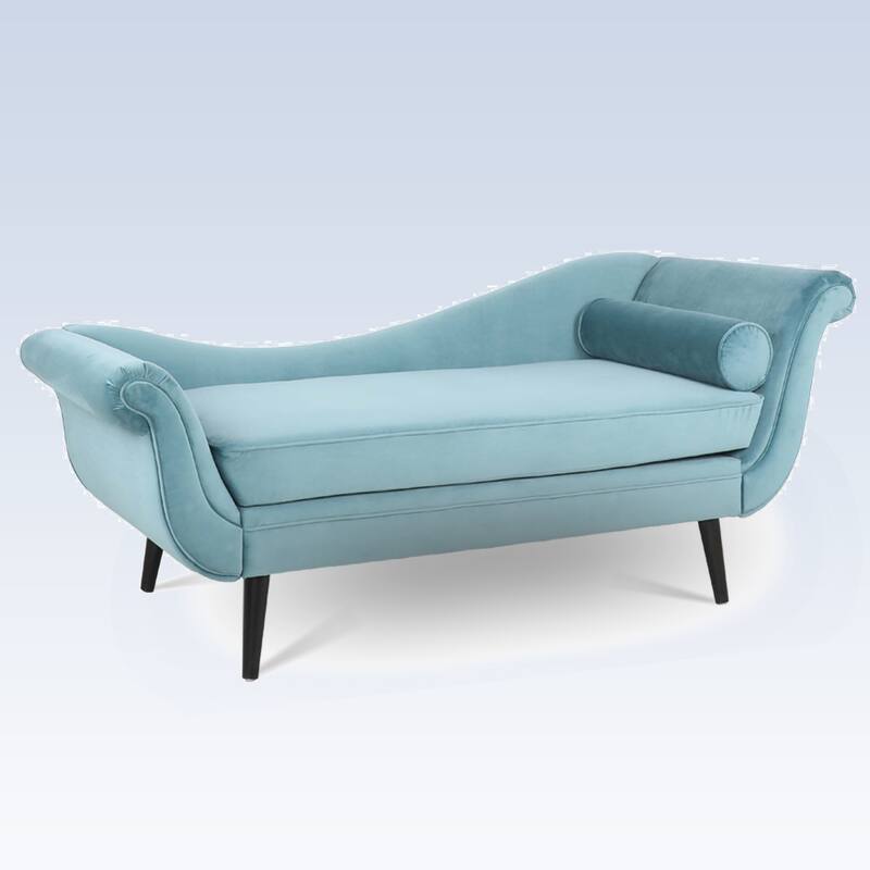 Modern Chaise Lounge with Scroll Arm For Living Room