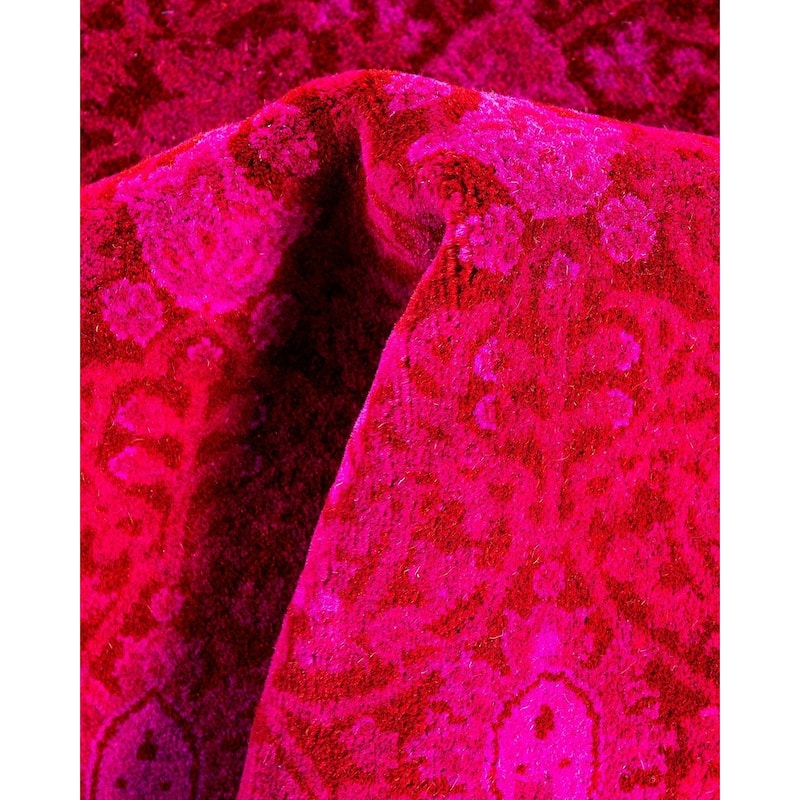 Fine Vibrance One-of-a-Kind Hand-Knotted Area Rug - Pink, 3' 1" x 3' 1" - 3' 1" x 3' 1"