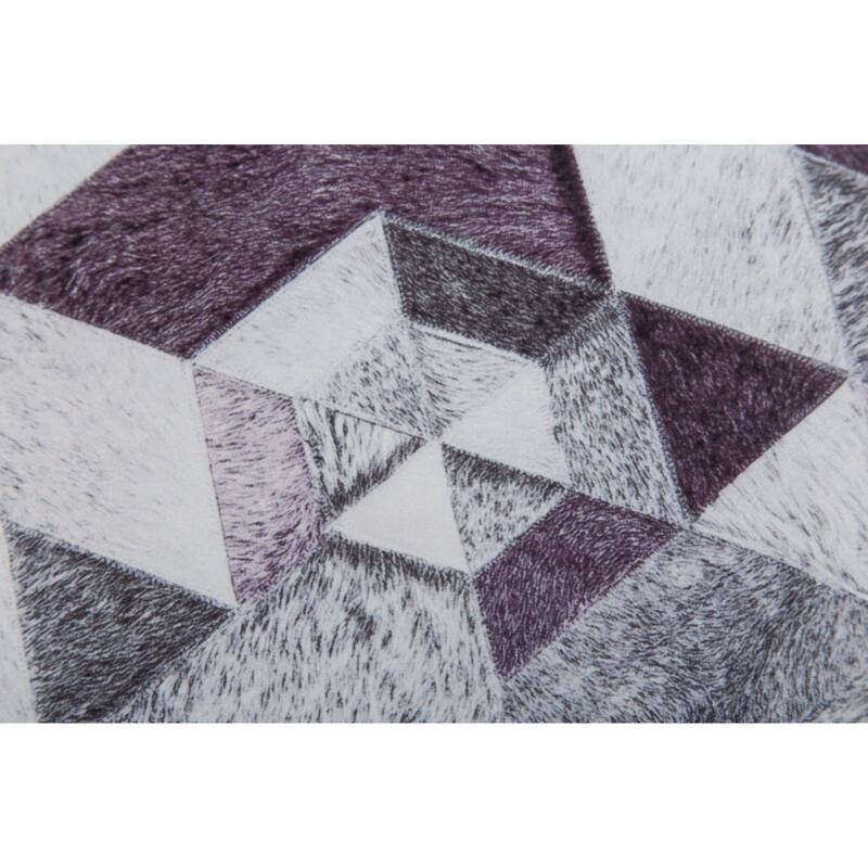 Capri Collection Patterned Faux Cowhide Printed Throw Pillow