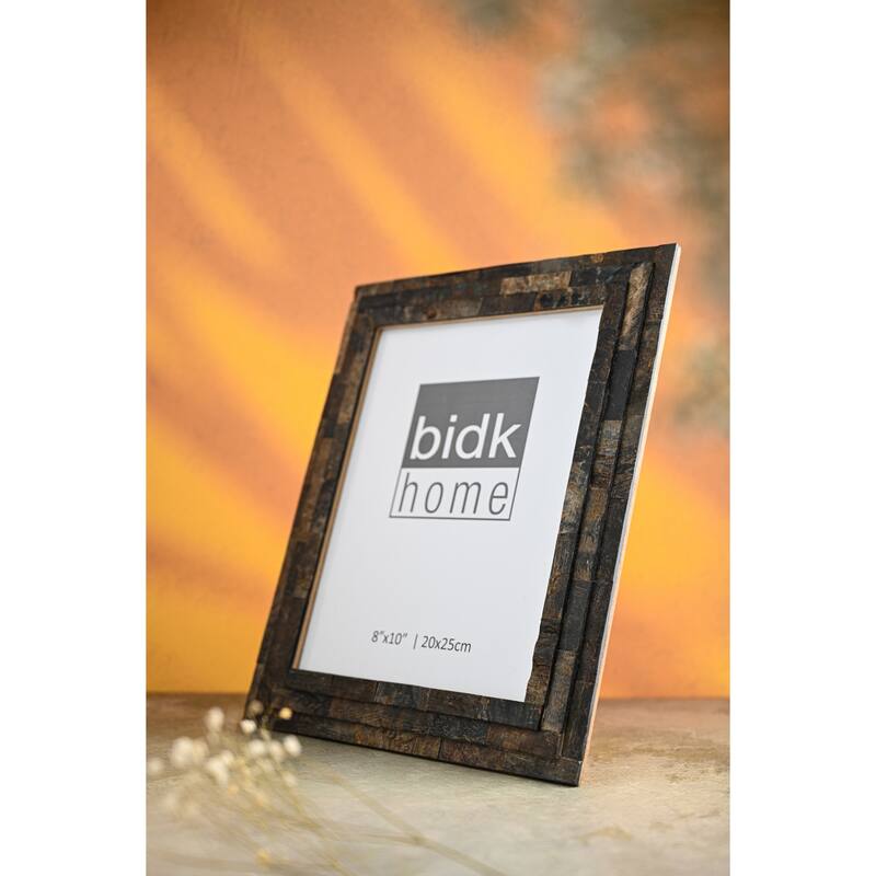 Step Horn Rectangular Picture Frame - for 8" x 10" Photo - Black