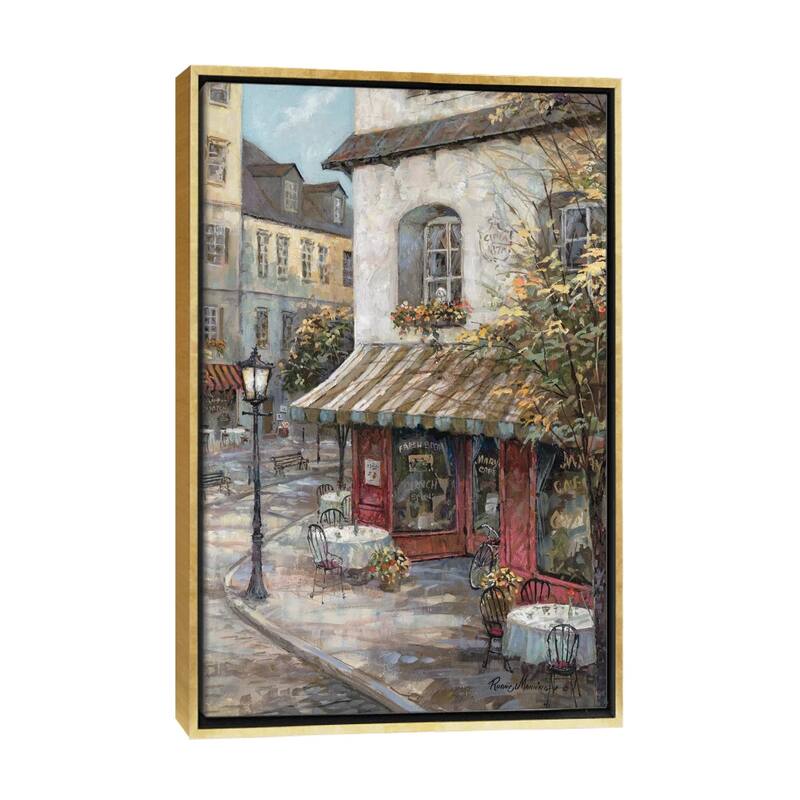 iCanvas "My Favorite Cafe" by Ruane Manning Framed Canvas Print - Gold - 40x26
