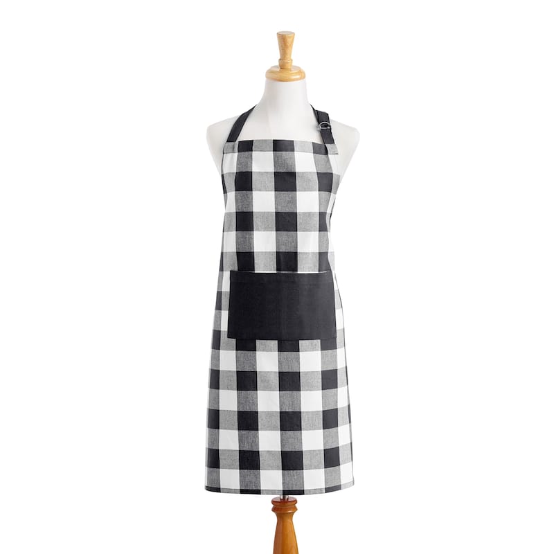 The Gray Barn Emily Gulch Buffalo Check Kitchen Apron with Pocket