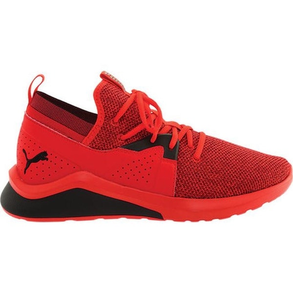 mens red and black puma shoes