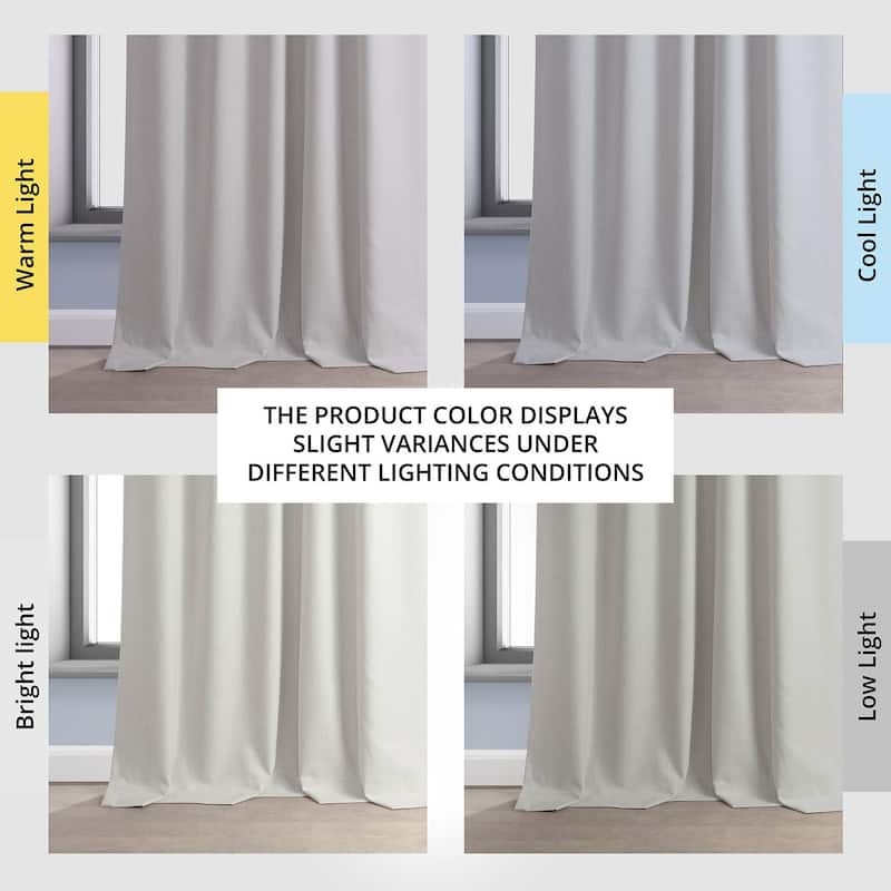 Exclusive Fabrics Performance Linen Luxury Blackout Curtains (1 Panel) - Thermal Insulation, Elegant Blackout Drapery