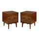 Middlebrook Mid-Century Solid Wood 2-Drawer Nightstand, Set of 2