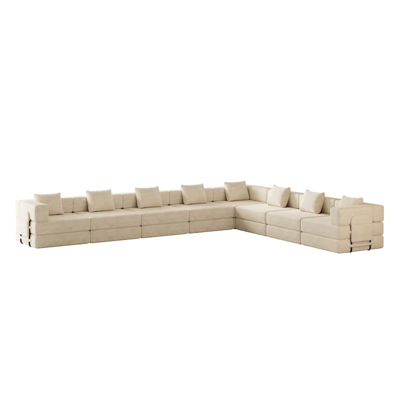 Oversized Corduroy Modular Splicing Sectional Sofa, Freely Combined