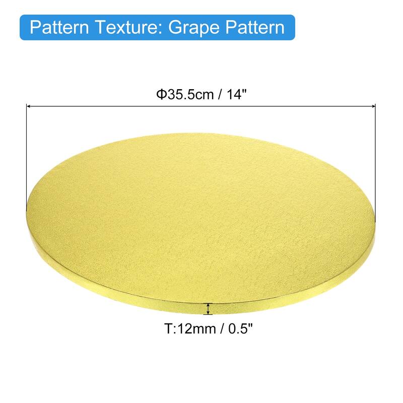 Cake Boards, 1Pcs Cardboard Cake Drums, 1/2" Thick Round Cake Base