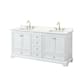 Option White / Giotto Quartz Top / Brushed Gold Hardware
