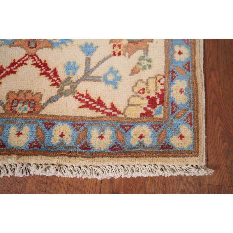 Kazak Oriental Accent Rug Hand-Knotted Wool Carpet - 1'11"x 3'1"