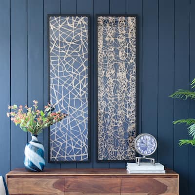 Rectangular Shaped Rice Paper Shadow Box Decor Wall Art(Set of 2)