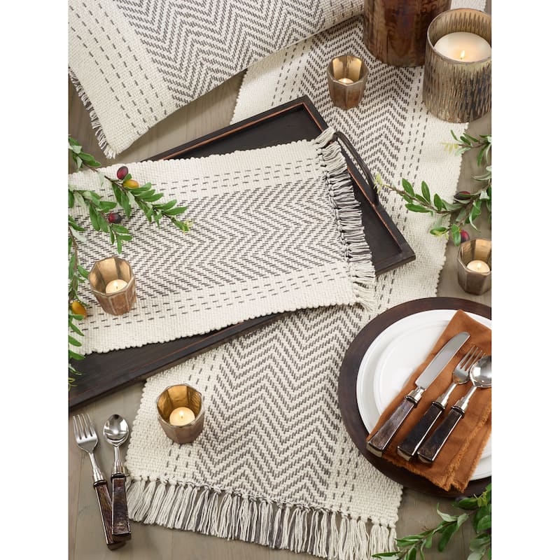 Cotton Kantha Stitch Design Placemats (Set of 4)