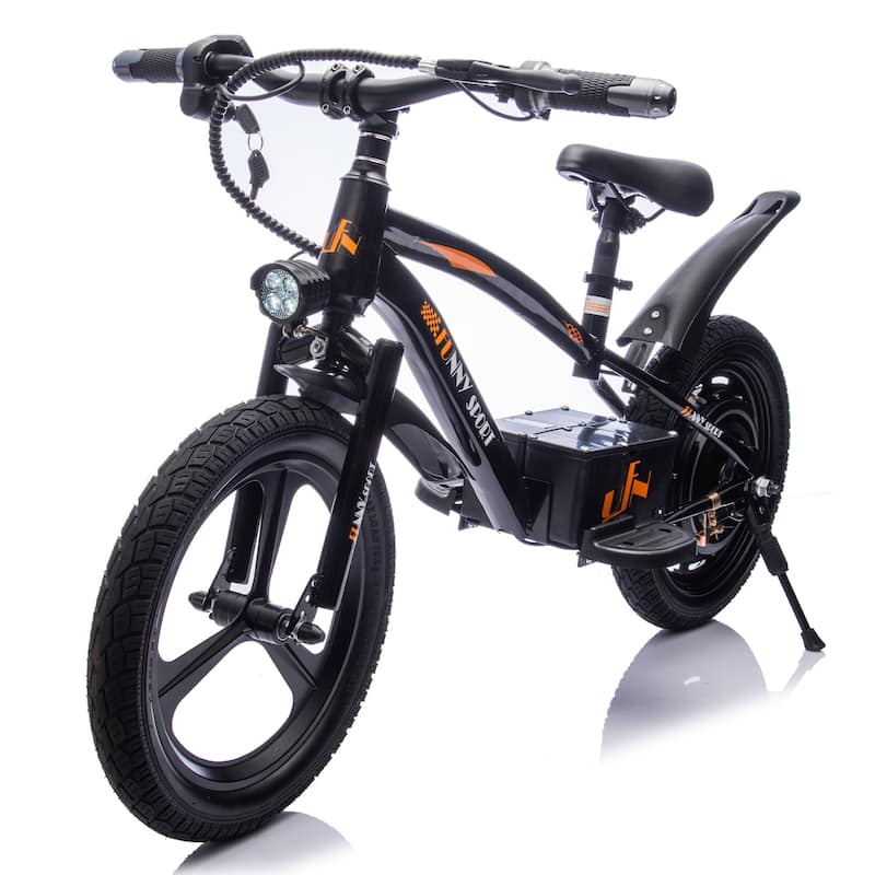 24V Kids Ride On Electric Dirt Bike,300W Super Power Motor,16in Wheels,Adjustable Seat Height,Hand-Operated Brakes