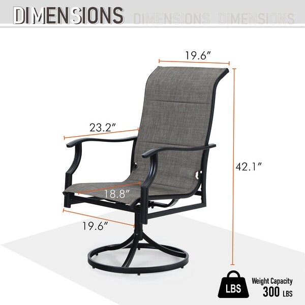 Outdoor dining chairs with 300 lb weight capacity clearance