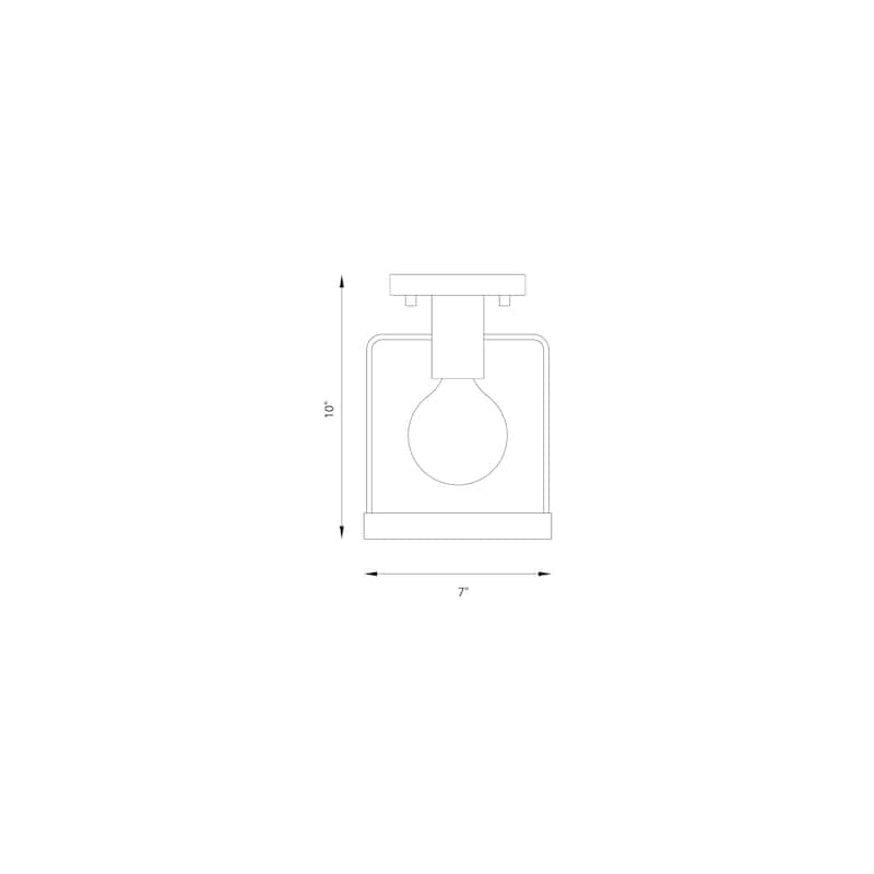 1 Light Semi Flush - 7