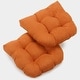 preview thumbnail 18 of 62, 19-inch U-Shaped Microsuede Chair Cushion (Set of 1, 2, or 4) Set of 2 - Tangerine Dream