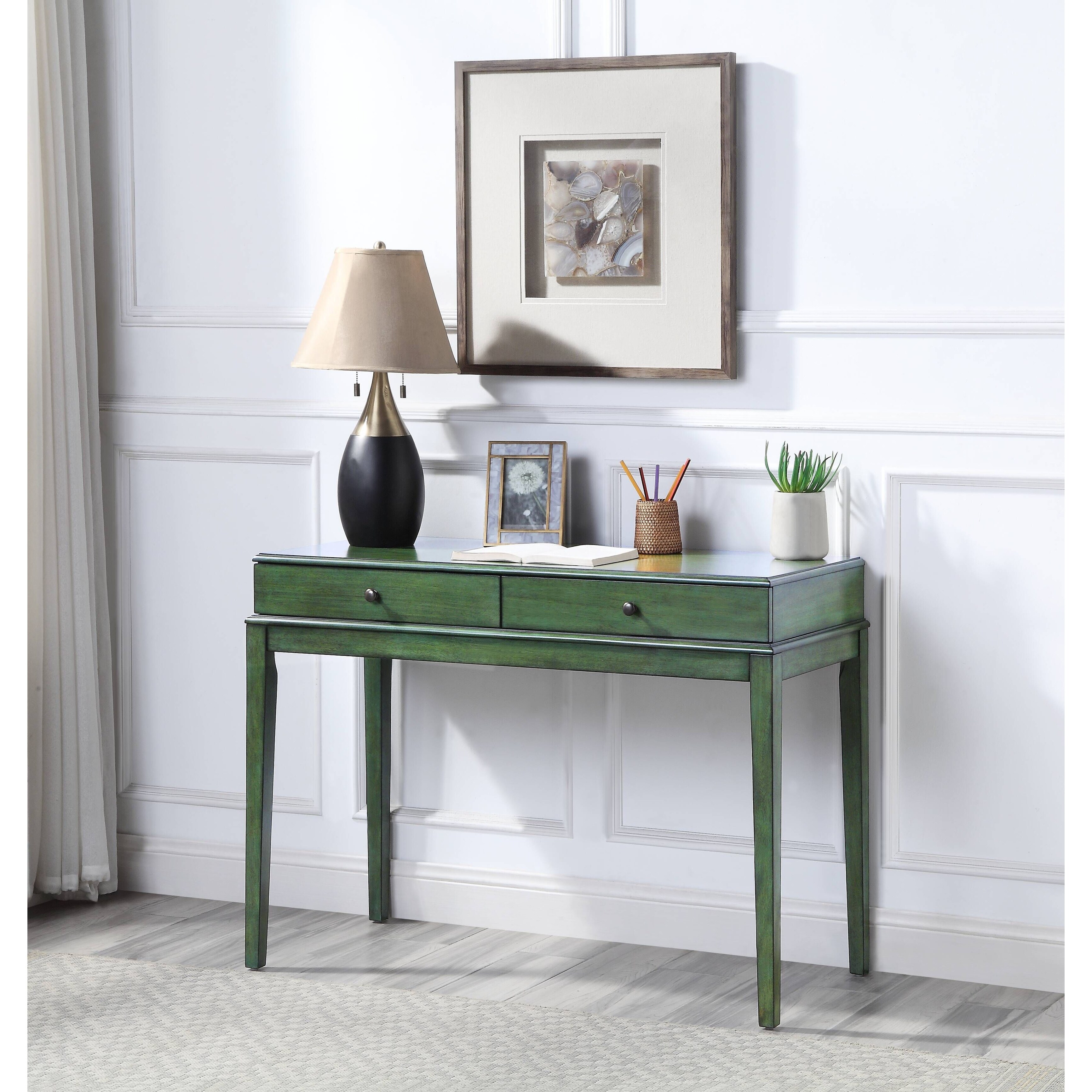 green console table