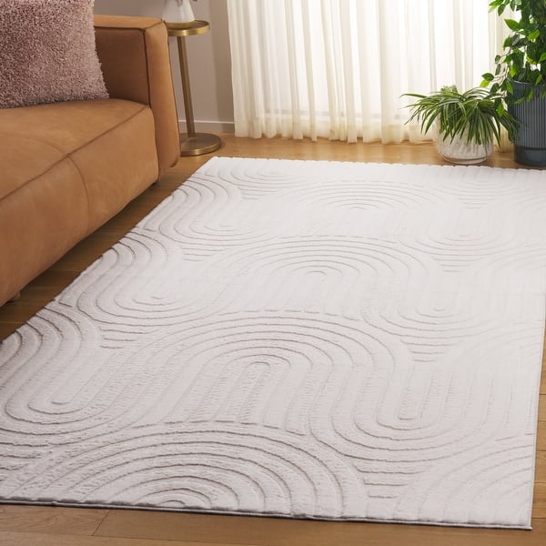 slide 2 of 12, SAFAVIEH Faux Rabbit Fur Anastasika Shag Rug 8' x 10' - Ivory - Rectangle