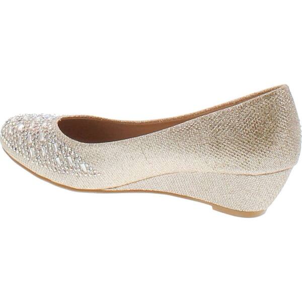 Forever Womens Low Wedge Heel Closed Toe Wedding Party Dress Sandals Shoes Overstock 14948118