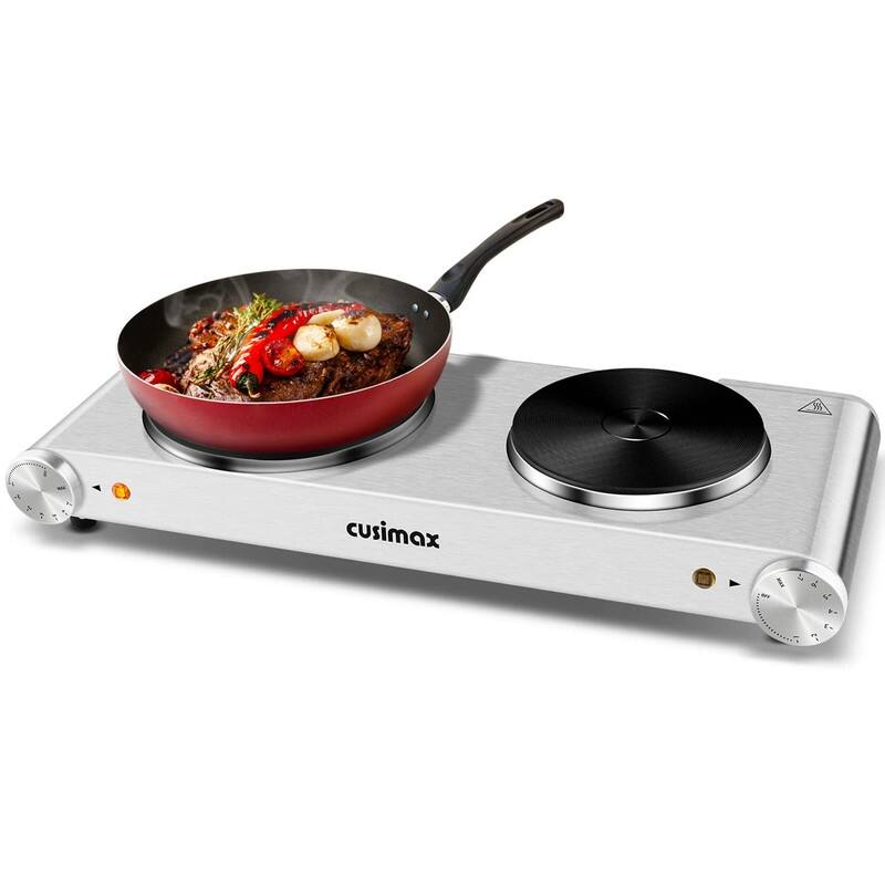 Elexnux 1800W Double Hot Plate Electric Countertop Burner for Cooking