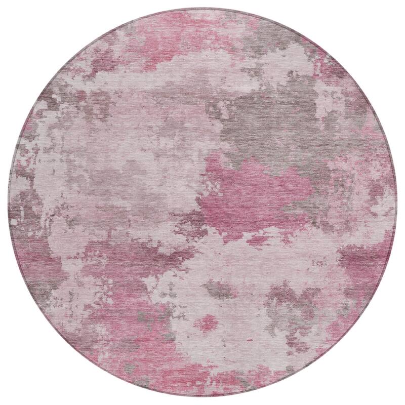Machine Washable Indoor/Outdoor Abstract Blend Chantille Rug