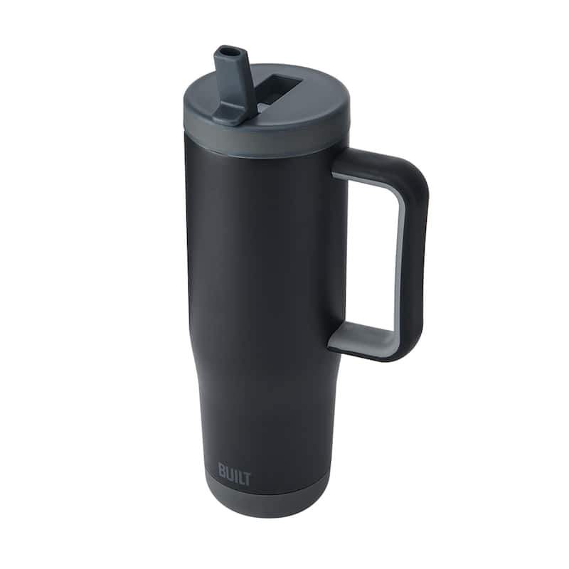BUILT Cascade Double Wall Stainless Steel 40 oz Tumbler - 40 oz - Black