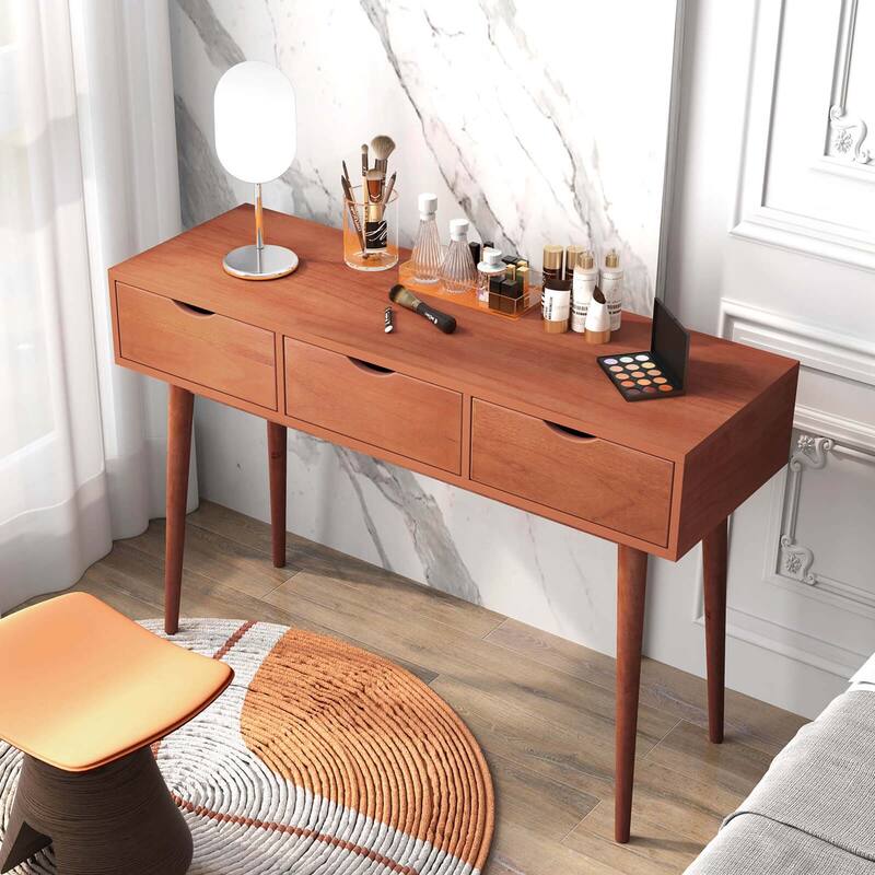 Costway Writing Desk 48" Computer Desk Mid Century Modern Work Table - See Details