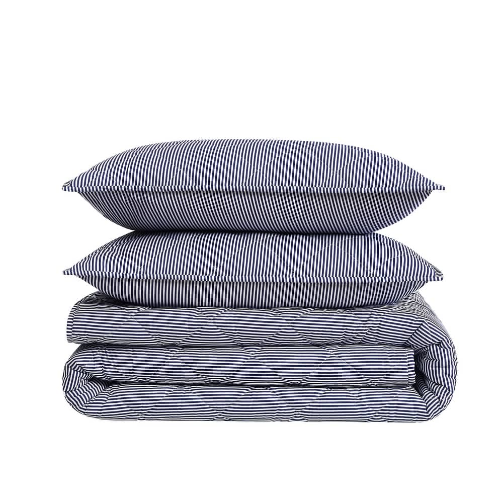 Brooklyn Loom Pinstripe 3 Piece Quilt Set