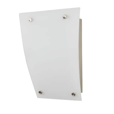 AFX Dorset Satin Nickel LED Sconce with White Glass
