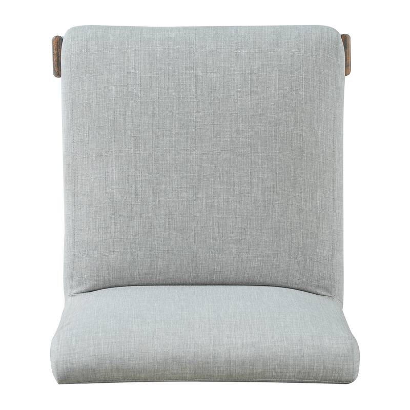 Christopher Knight Home - Modern Linen Upholstered Counter Height Bar Stools with Solid Wood Legs & Square Backrest, Set of 2