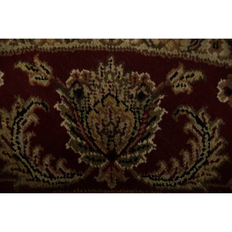 Hand Knotted Oriental 100% Wool Carpet Traditional Floral Black Agra Area Rug - 6' 2'' X 6' 3''