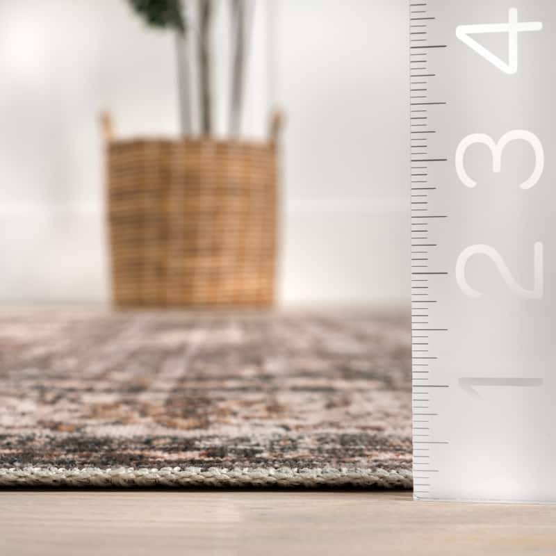 Rosewood Vintage Machine Washable Area Rug