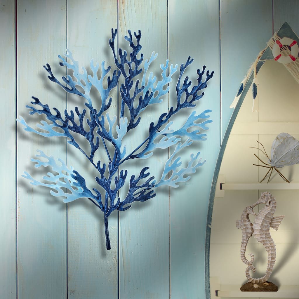 Metal Fan Coral Wall Décor 21x23.5"