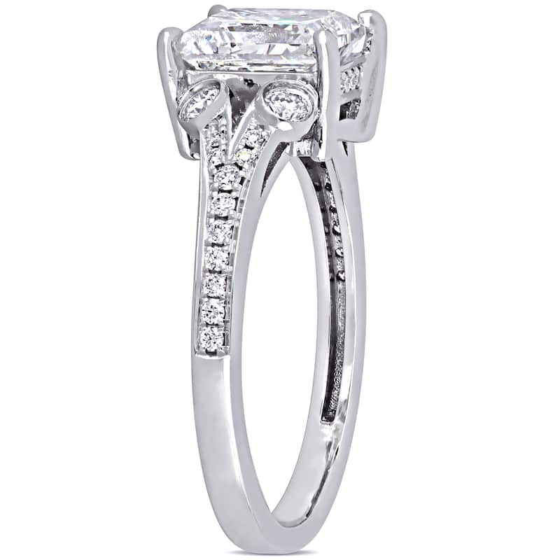 Miadora 2-3/8ct TDW Diamond Split Shank Engagement Ring in 14k White Gold