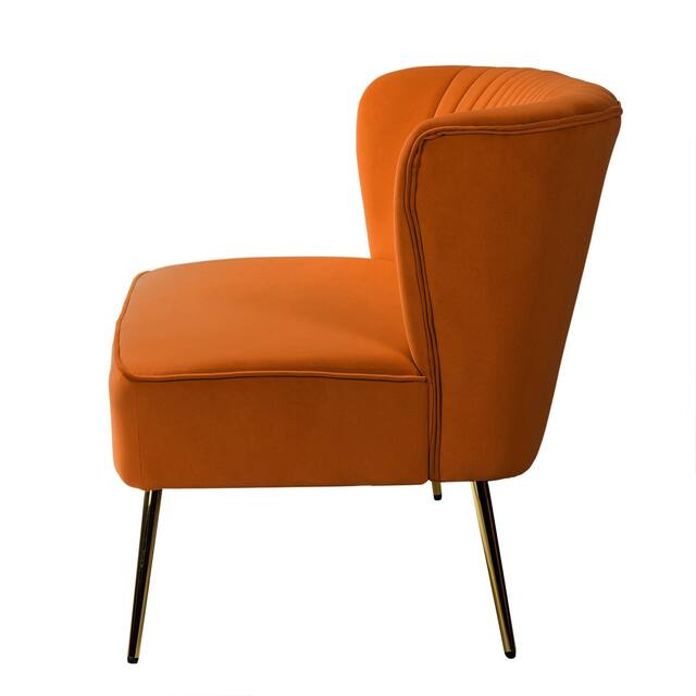 HULALA HOME Monica Modern Velvet Tufted Loveseat with Metal Legs