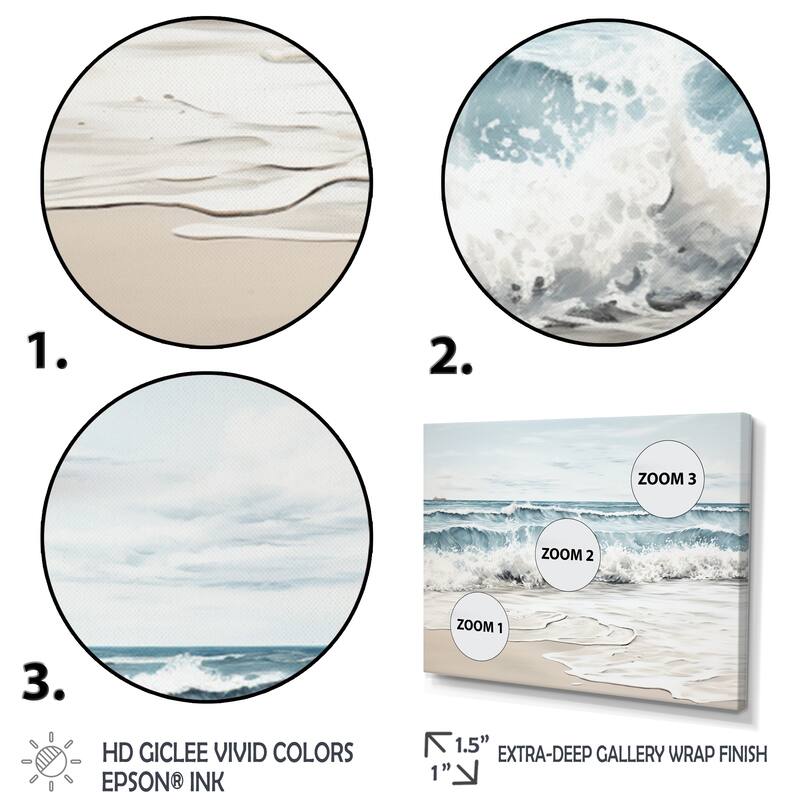 Designart "Beach Minimalism Landscape III" Nautical & Beach Metal Wall Décor Set