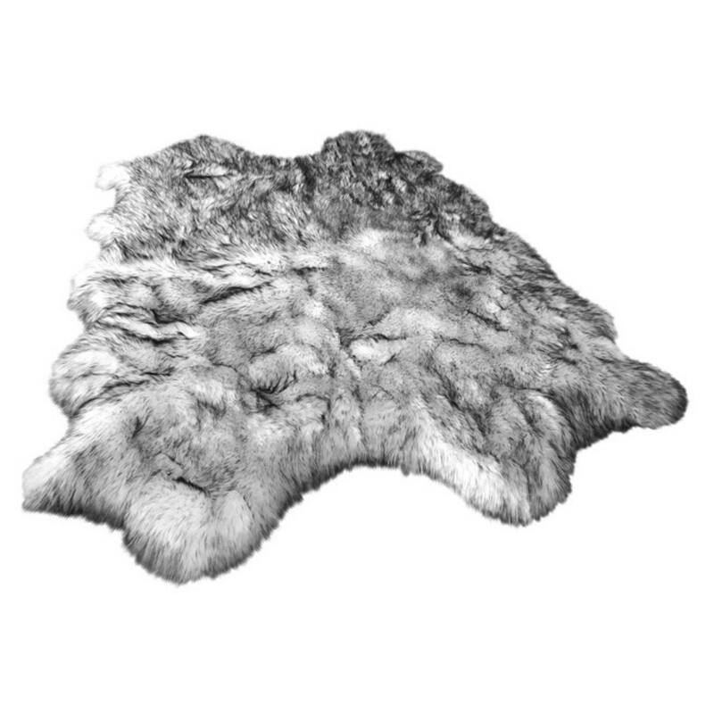 Dynasty Natural 4-Pelt Luxury Long Wool Sheepskin Shag Rug - 3'6" x 5'6"