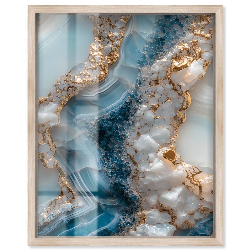 Lapis River Shadowbox by Art Remedy - Natural - 36" x 45"