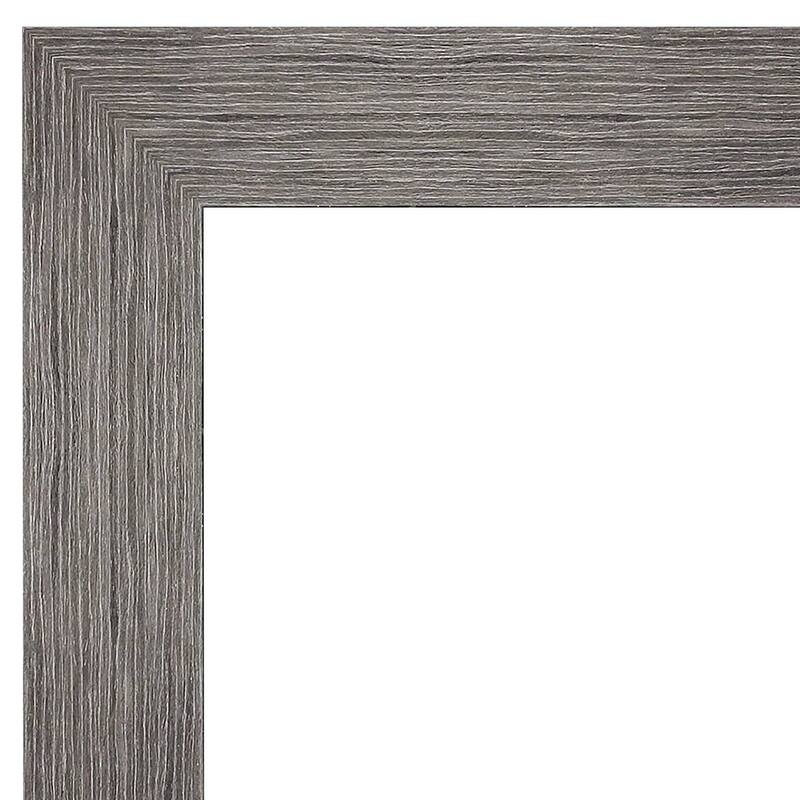 Beveled Bathroom Wall Mirror - Pinstripe Frame