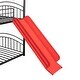 preview thumbnail 14 of 14, Black+Red Twin over Twin Metal Bunk Bed with Slide, Roof, and Ladder