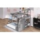 preview thumbnail 7 of 15, Storage Staircase Twin over Full House Roof Bunk Bed with Staircase and Shelves，Easy Assembly