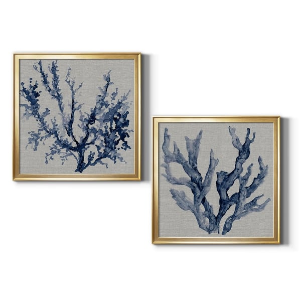 slide 1 of 14, Linen Sea Coral III Premium Framed Canvas - Ready to Hang