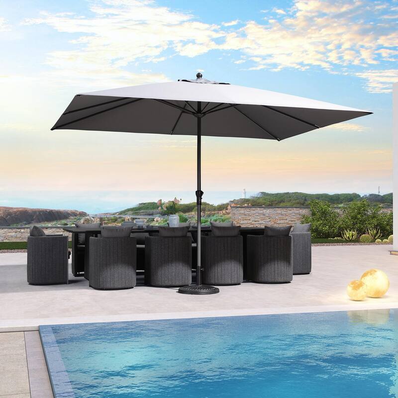PURPLE LEAF Durable Solid Outdoor Market Umbrella Patio Table Umbrella