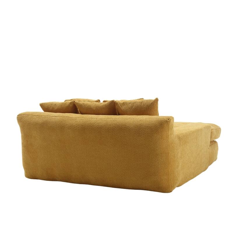 2-seater lazy sofa With 5 back pillows,Comfy Sofa- Deep Seat Couch for Living Room